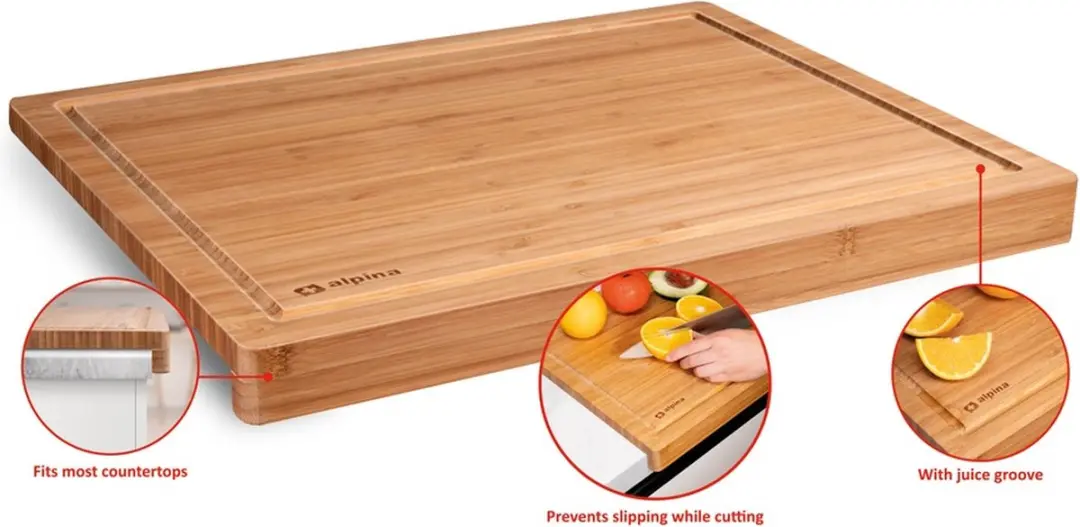 Alpina Bamboe Snijplank 45x35cm - Sapgroef - afbeelding 6 van 6