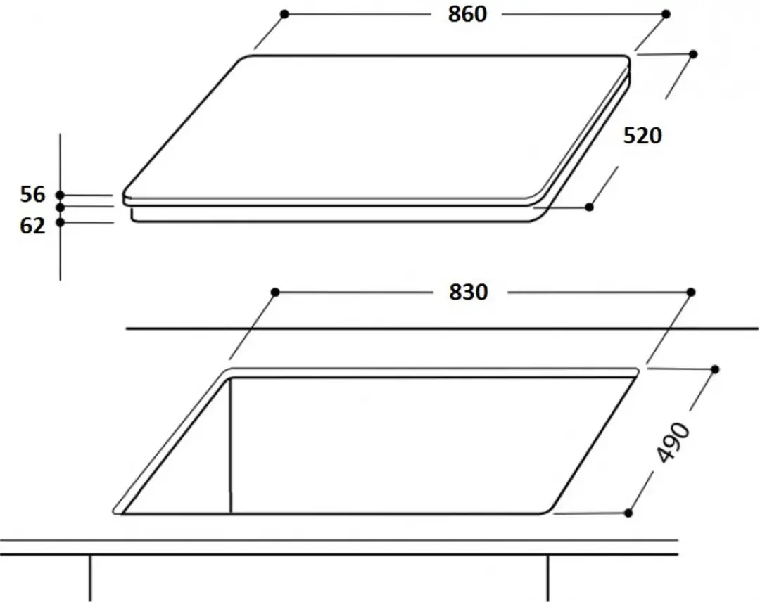Exquisit EKI901-2 Inbouw Inductiekookplaat 5 Zones - Zwart