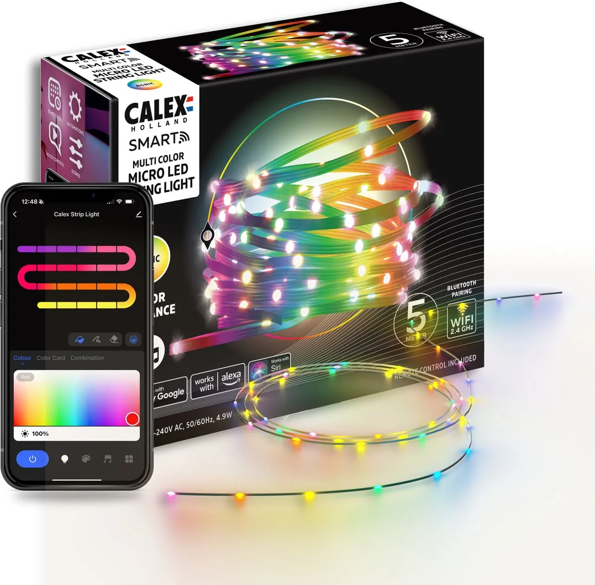 Calex Smart Micro LED Strip RGBIC 5M