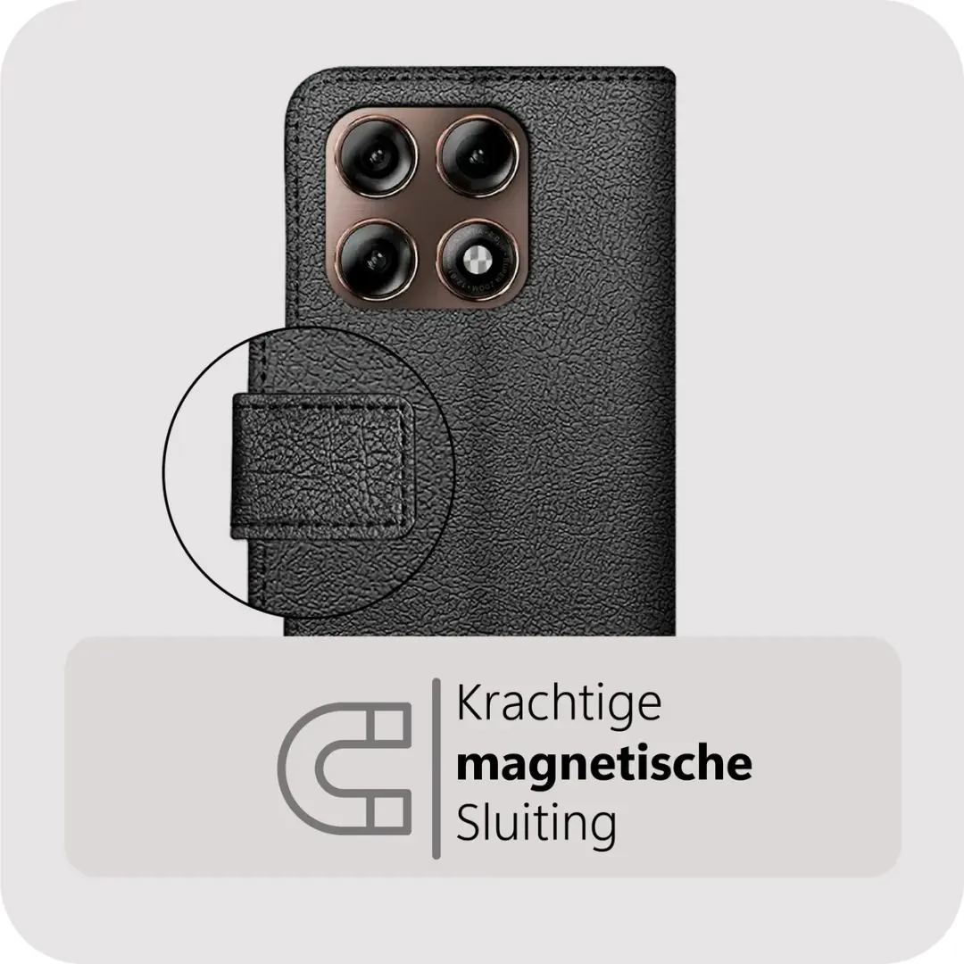 Just in Case Bookcase Classic Hoesje Motorola Edge 70 Pro MMT2911CW1 - Zwart - afbeelding 6 van 6