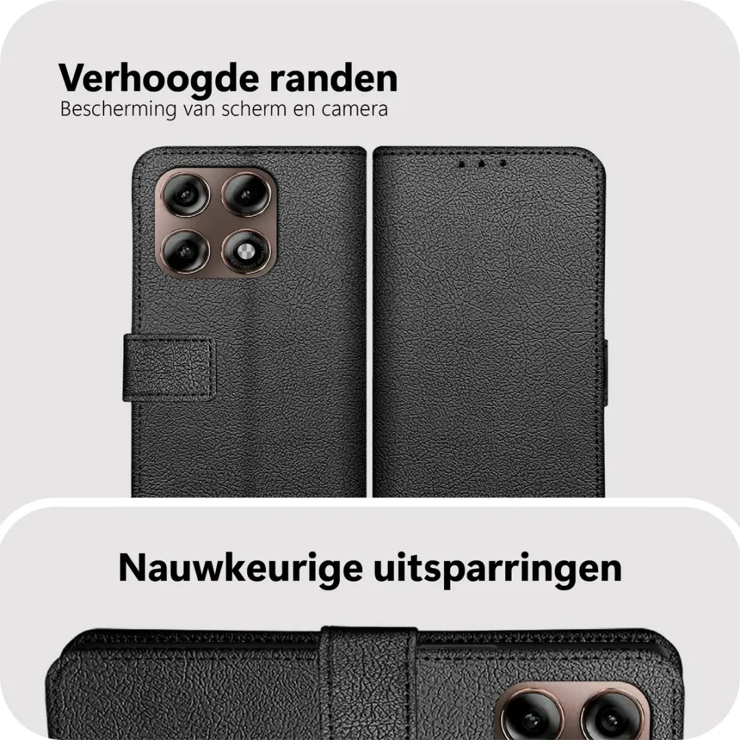 Just in Case Bookcase Classic Hoesje Motorola Edge 70 Pro MMT2911CW1 - Zwart