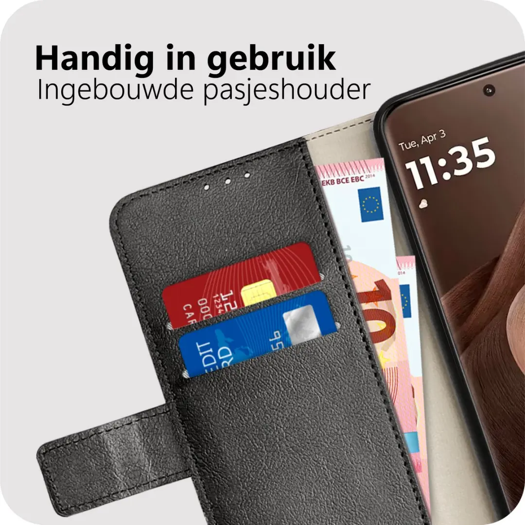 Just in Case Bookcase Classic Hoesje Motorola Edge 70 Pro MMT2911CW1 - Zwart