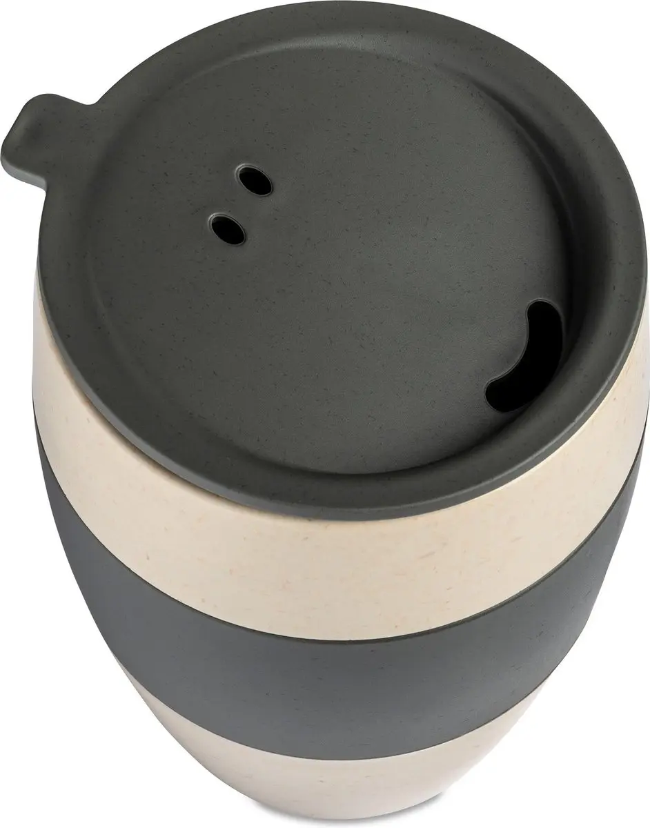 Koziol Aroma To Go 2.0 Herbruikbare Koffiebeker 0.4L - Natuur As Grijs