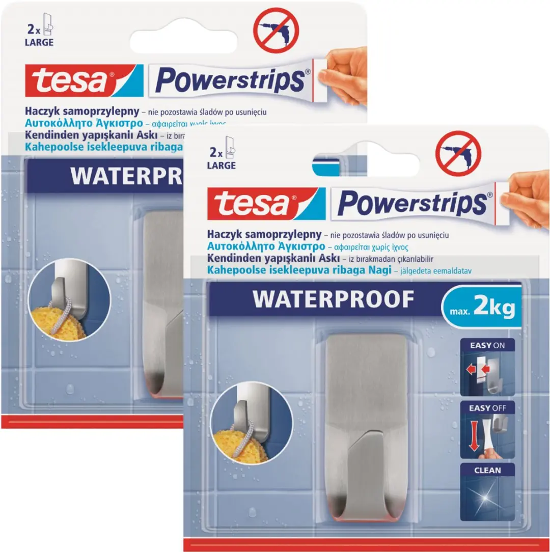 Tesa Powerstrips Waterproof Zelfklevende Haak