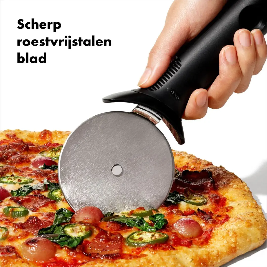 OXO Pizzasnijder met duimbeschermer - Zwart - afbeelding 6 van 6
