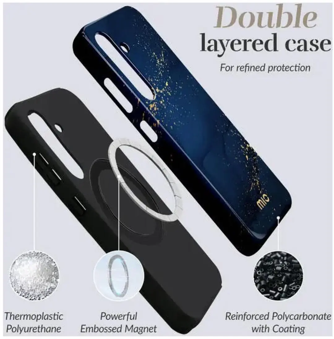 Mio by Mobilize Hoesje MIOMSS25E5G - Blauw - MagSafe