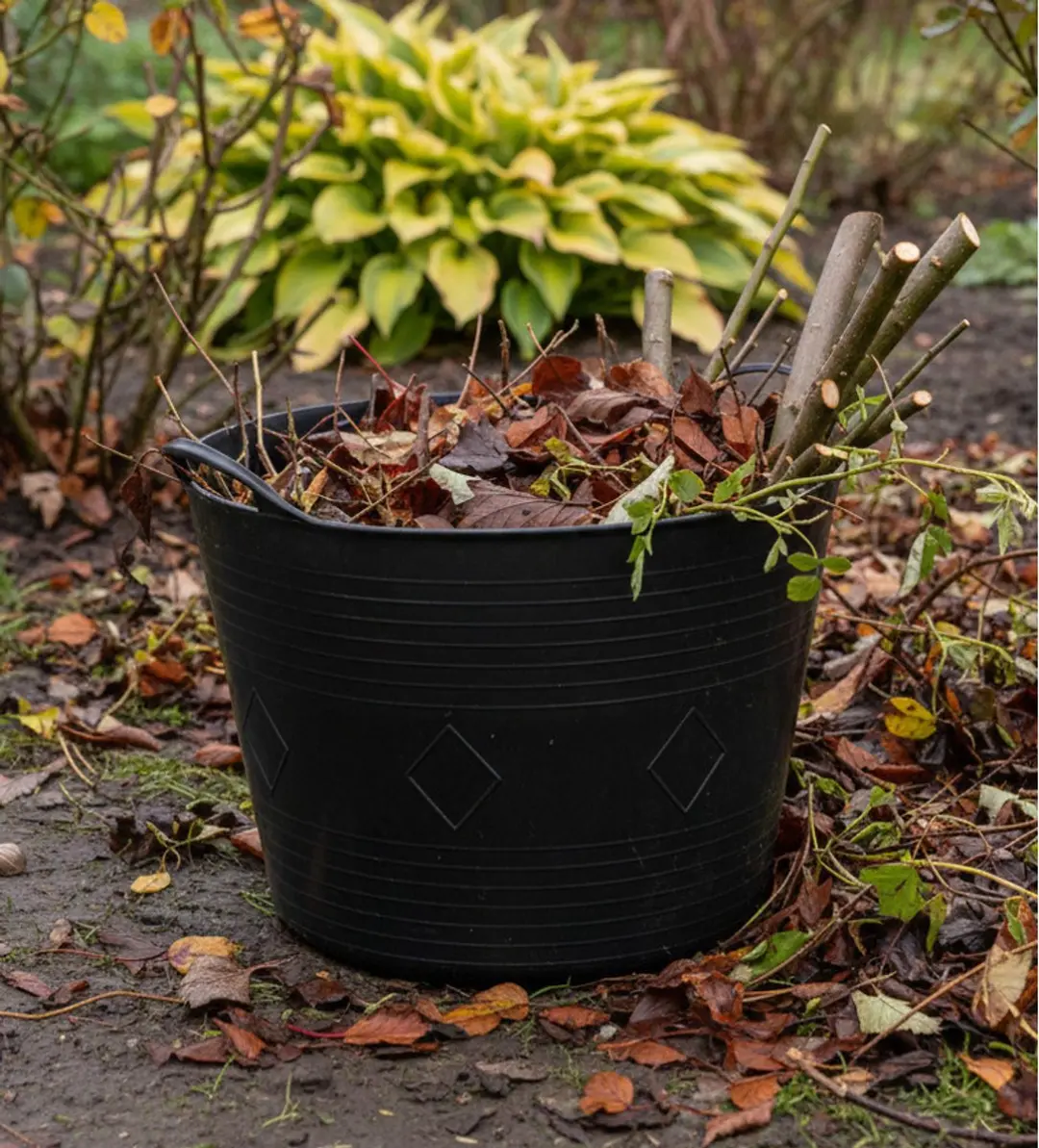 Excellent Houseware Tuinafval Emmer 40L - Zwart