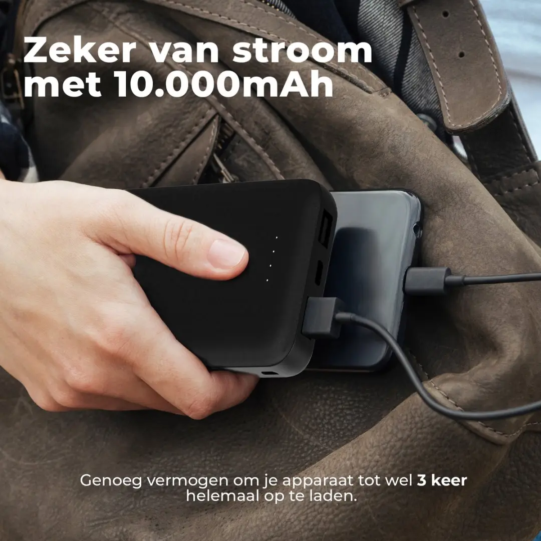 Denver PBS10010B Powerbank 10000mAh - 2x USB - Zwart