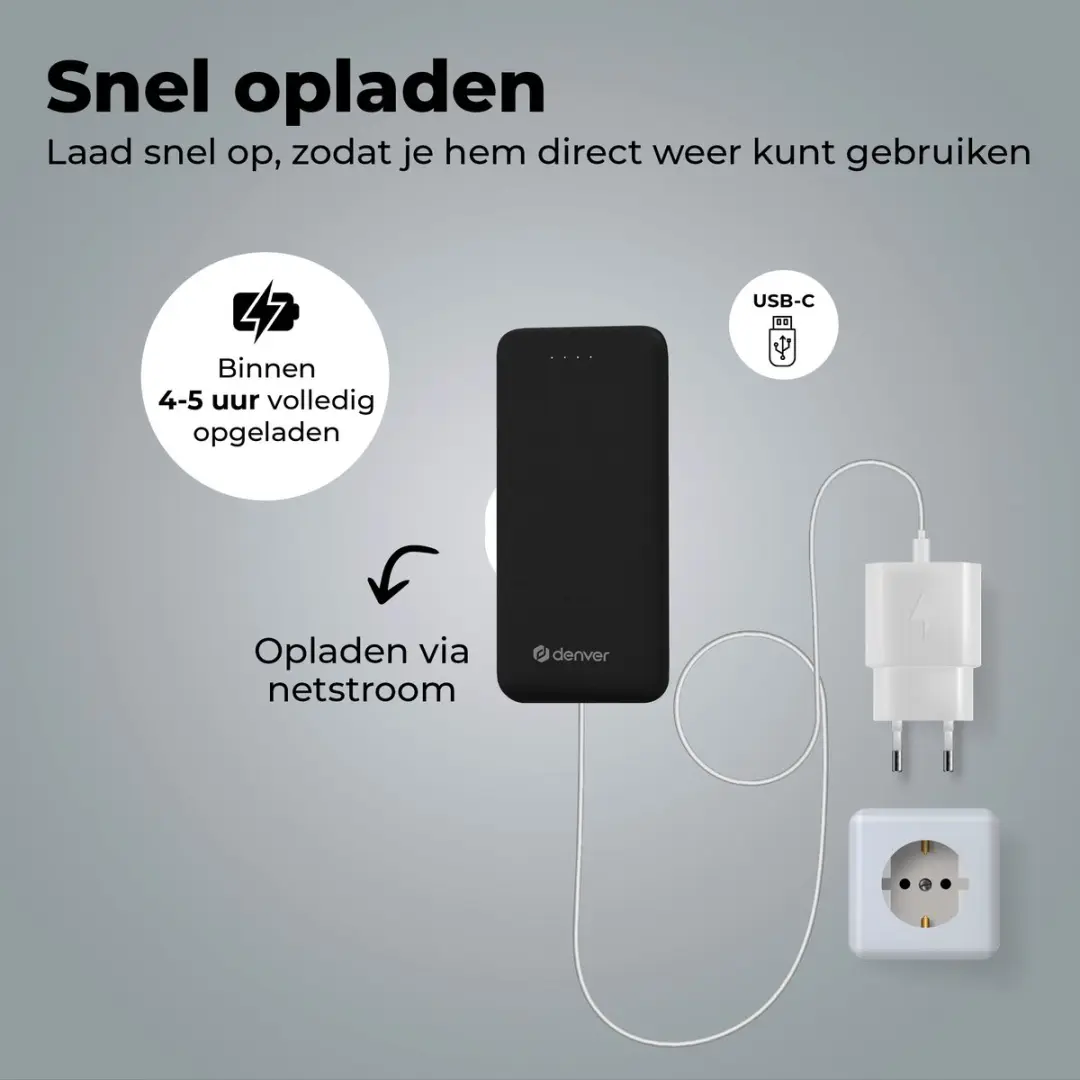 Denver PBS10010B Powerbank 10000mAh - 2x USB - Zwart