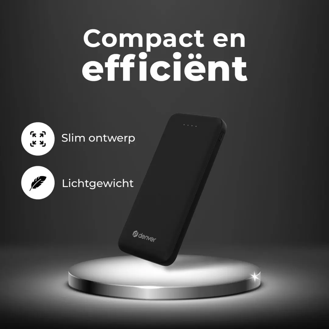Denver PBS10010B Powerbank 10000mAh - 2x USB - Zwart