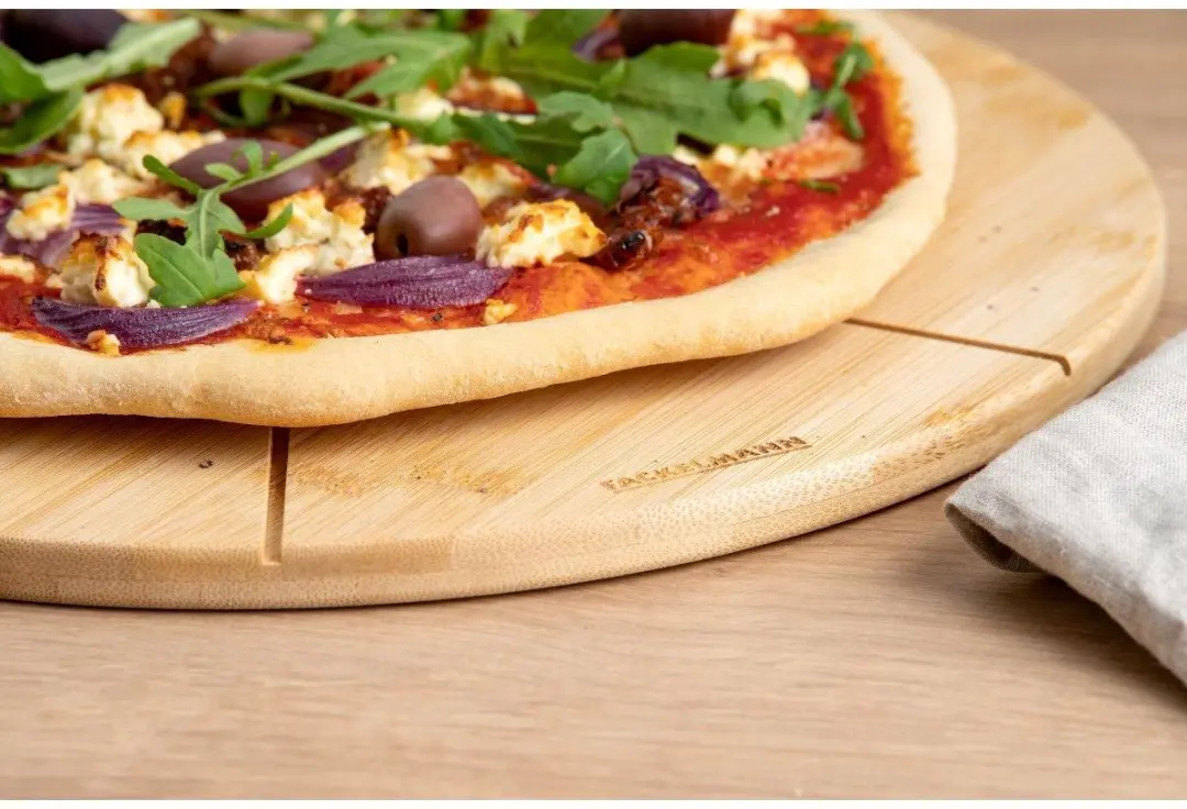 Fackelmann Pizzaplanken Ø32cm - 4 Stuks - Drankje - afbeelding 6 van 6