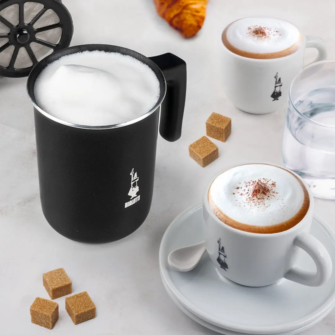 Bialetti Tuttocrema 160ml Melkopschuimer Pro Silver - Zwart