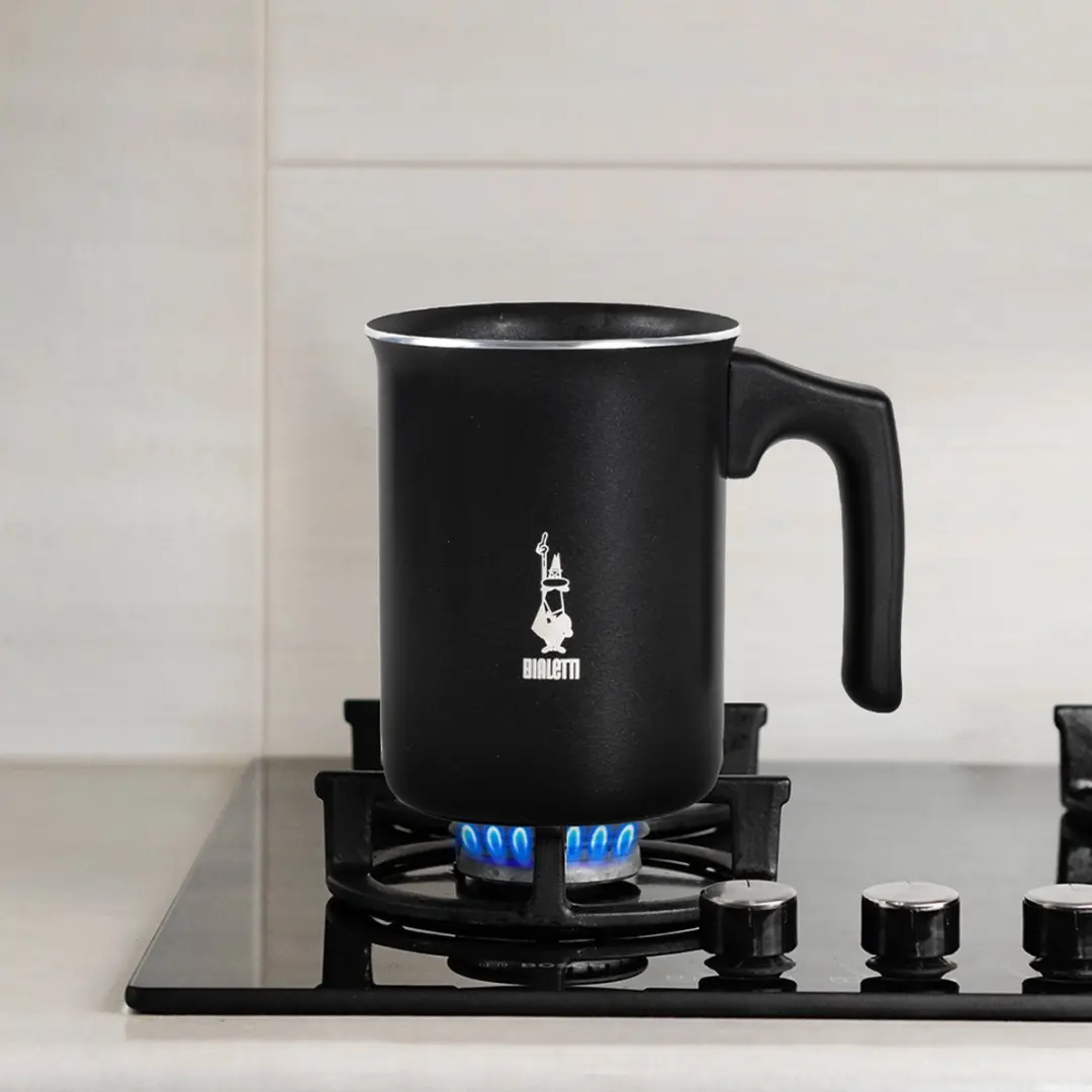 Bialetti Tuttocrema 160ml Melkopschuimer Pro Silver - Zwart