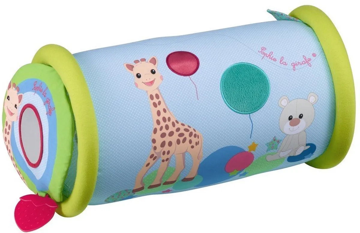 Sophie de Giraf Rollin' Speelrol - 5 Speelelementen - Groen/Blauw/Geel