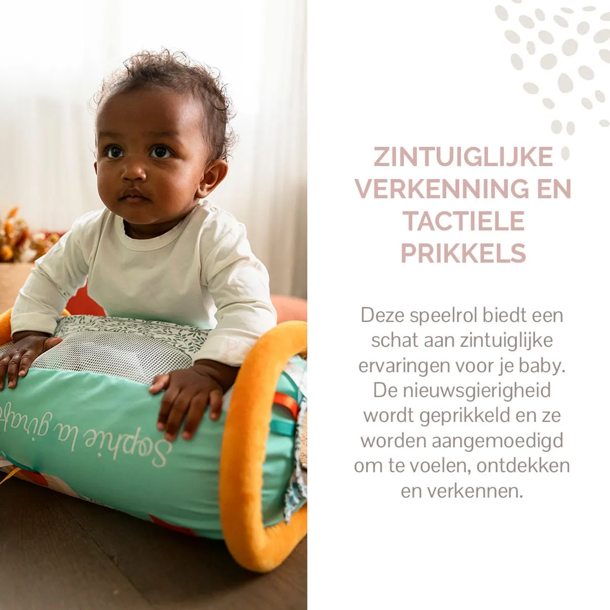 Sophie de Giraf Rollin' Speelrol - 5 Speelelementen - Groen/Blauw/Geel