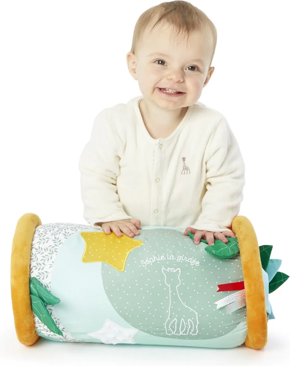 Sophie de Giraf Rollin' Speelrol - 5 Speelelementen - Groen/Blauw/Geel