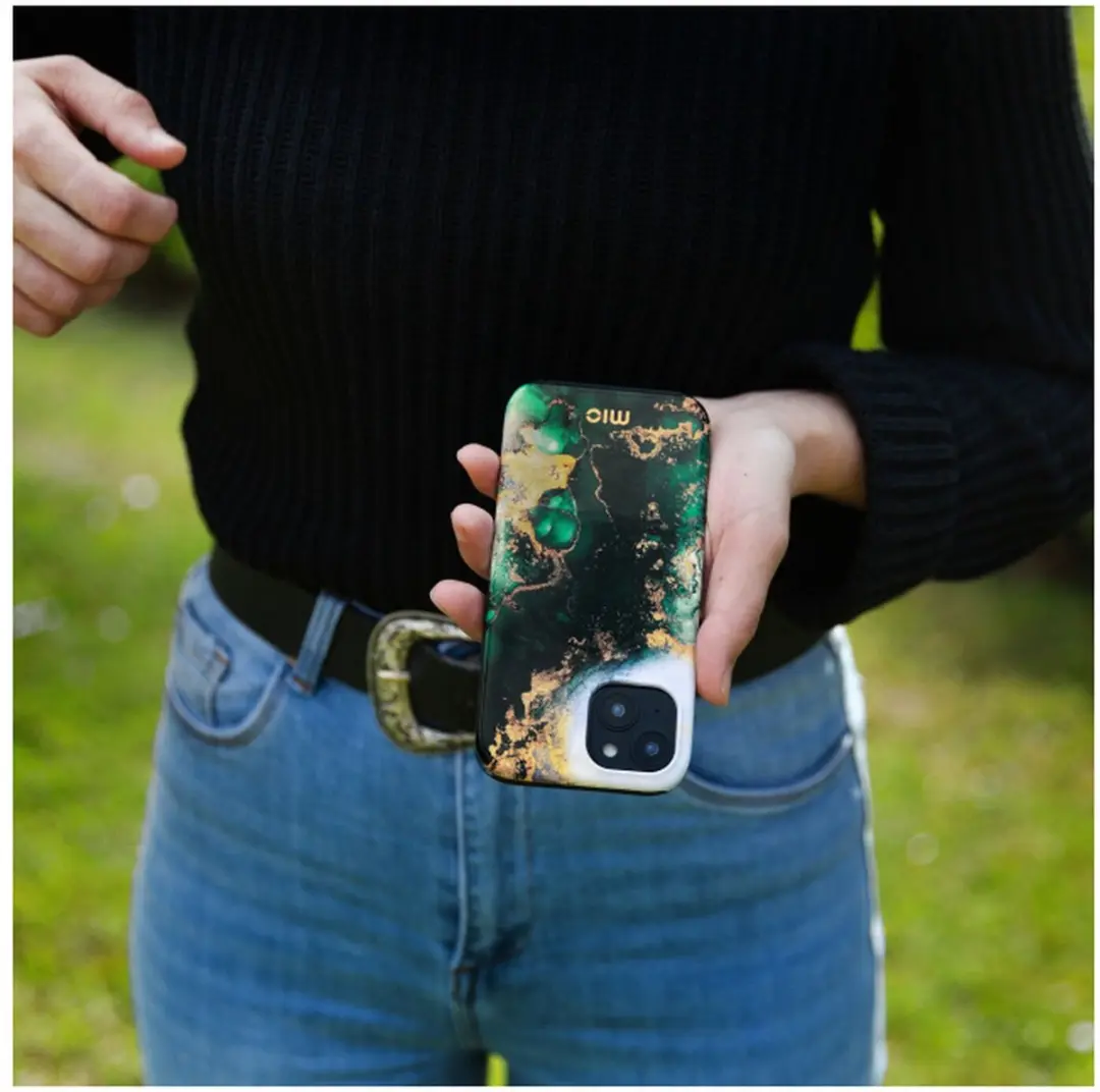 Mio Hoesje Samsung Galaxy S25 FE Green Marble - MagSafe