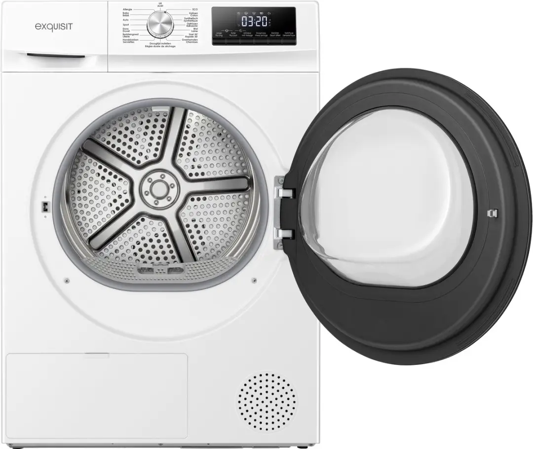 Exquisit TWP8080-010C Warmtepompdroger 8 kg - 15 Programma's - Wit