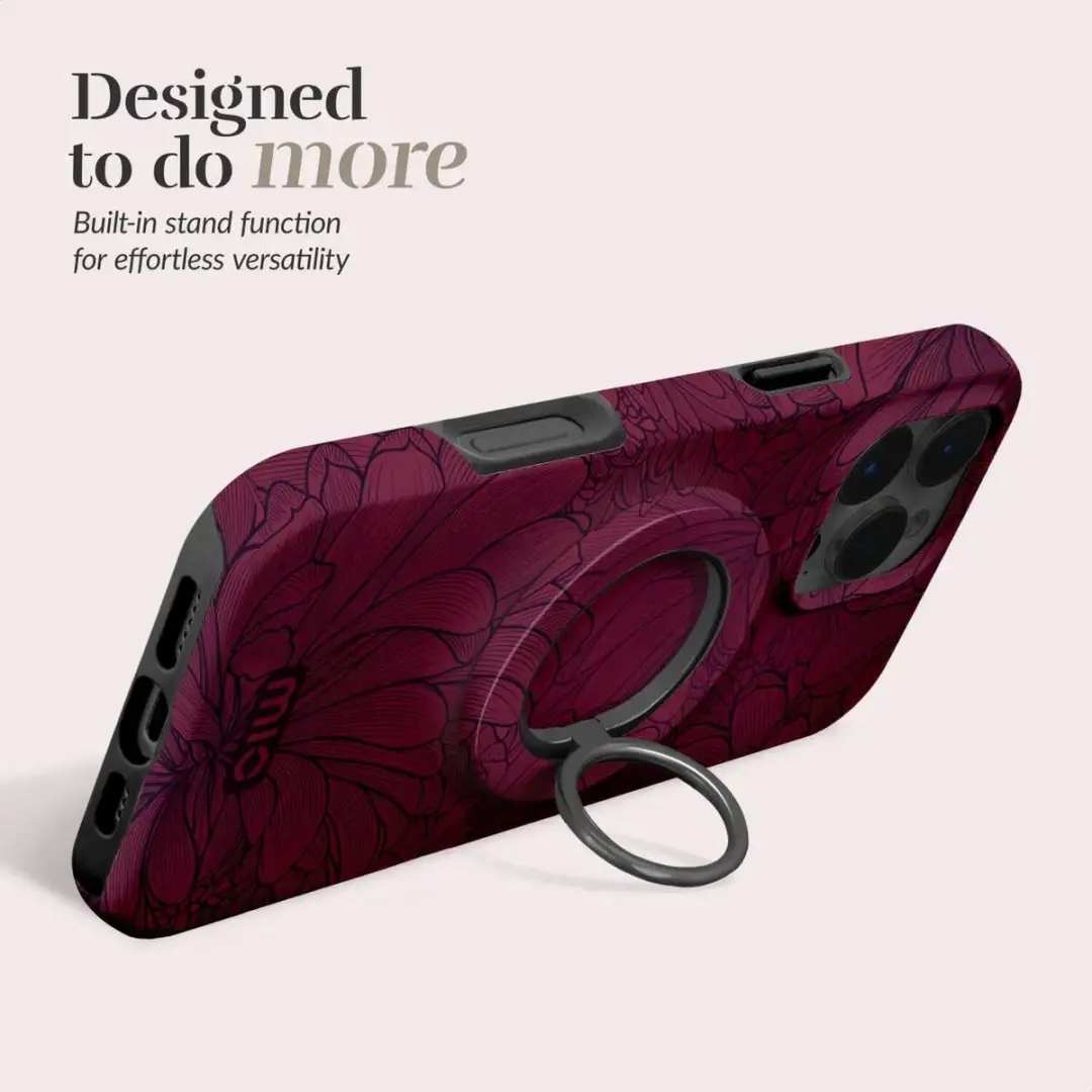 Mio MIOMCSRBB Ringhouder MagSafe - Berry Blooms - 360° Draaibaar