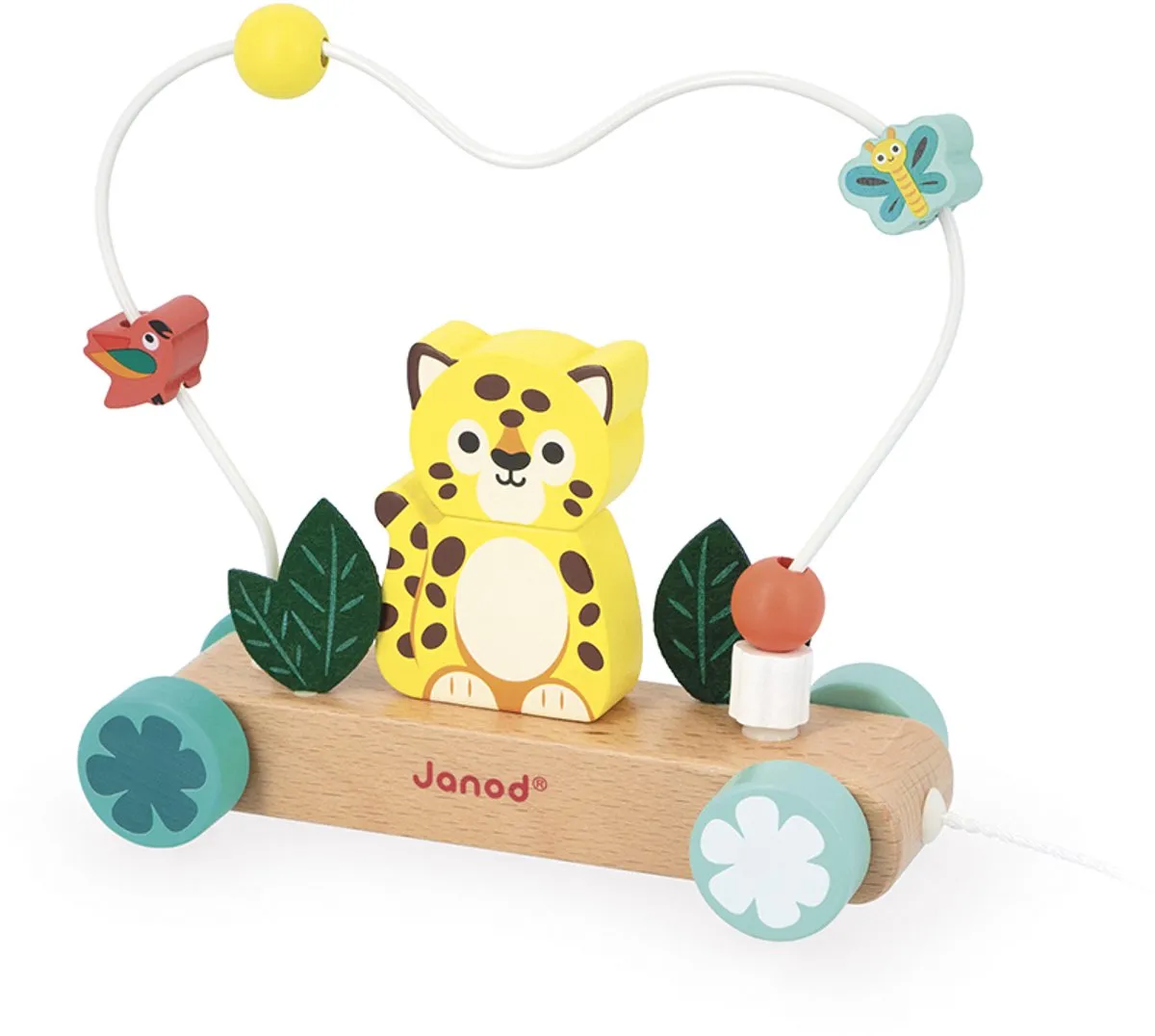 Janod Tropik Houten Jaguar Stapelaar & Telraam - Multicolor