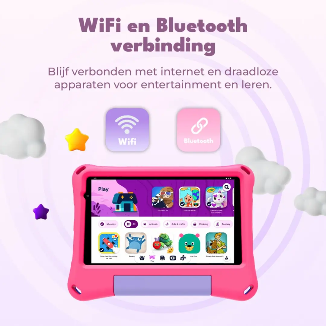 Denver TIO80115KBUP Kindertablet 8 Inch - 4GB/64GB - Blauw/Roze Hoes - afbeelding 6 van 6