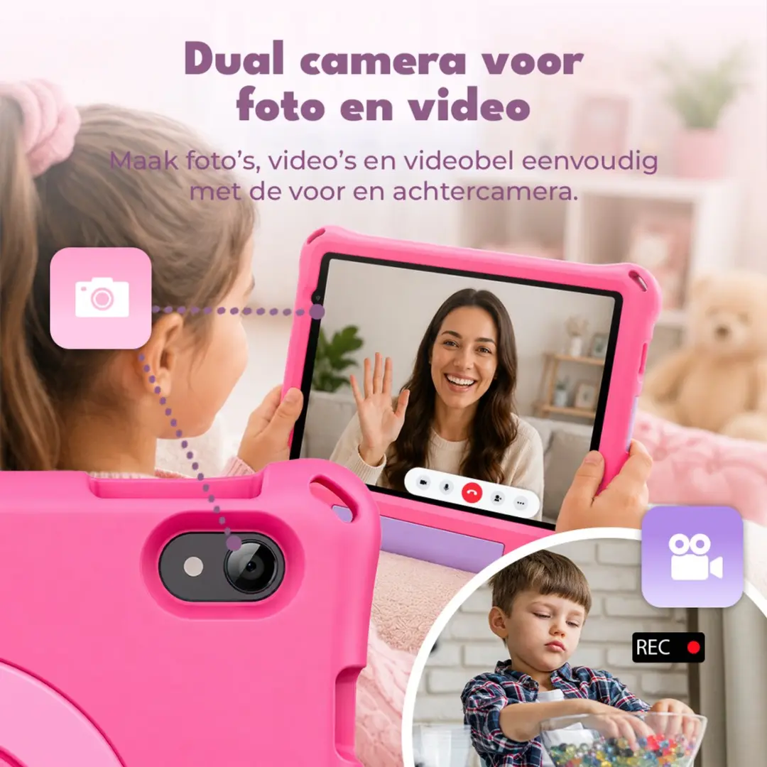 Denver TIO80115KBUP Kindertablet 8 Inch - 4GB/64GB - Blauw/Roze Hoes