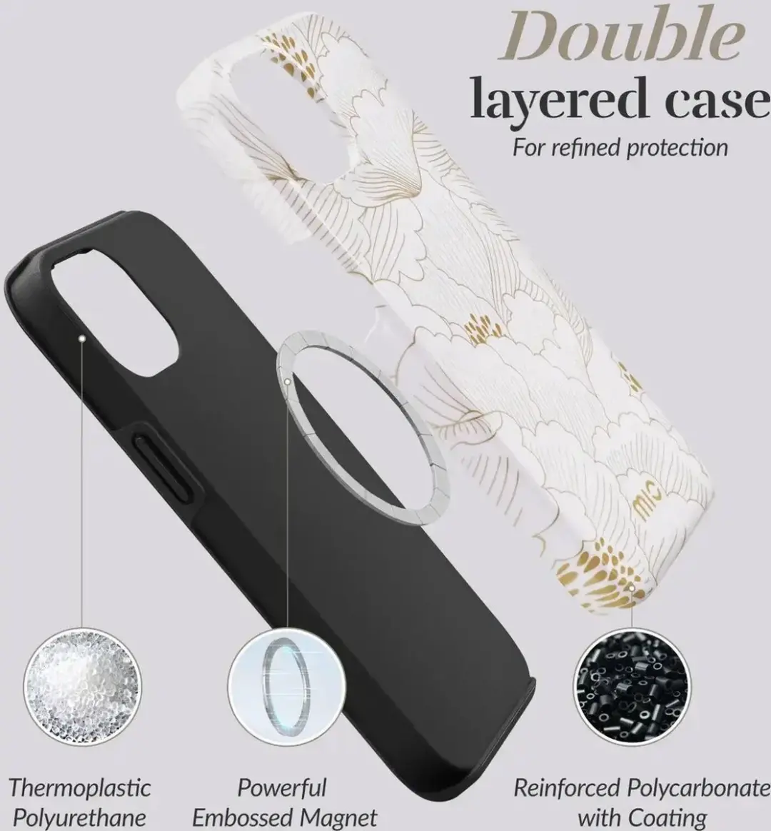 Mio by Mobilize Hoesje iPhone 16 - MagSafe - Wit Hearts - afbeelding 6 van 6