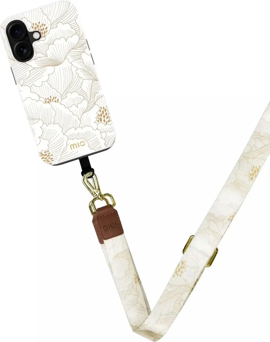 Mio by Mobilize Hoesje iPhone 16 - MagSafe - Wit Hearts