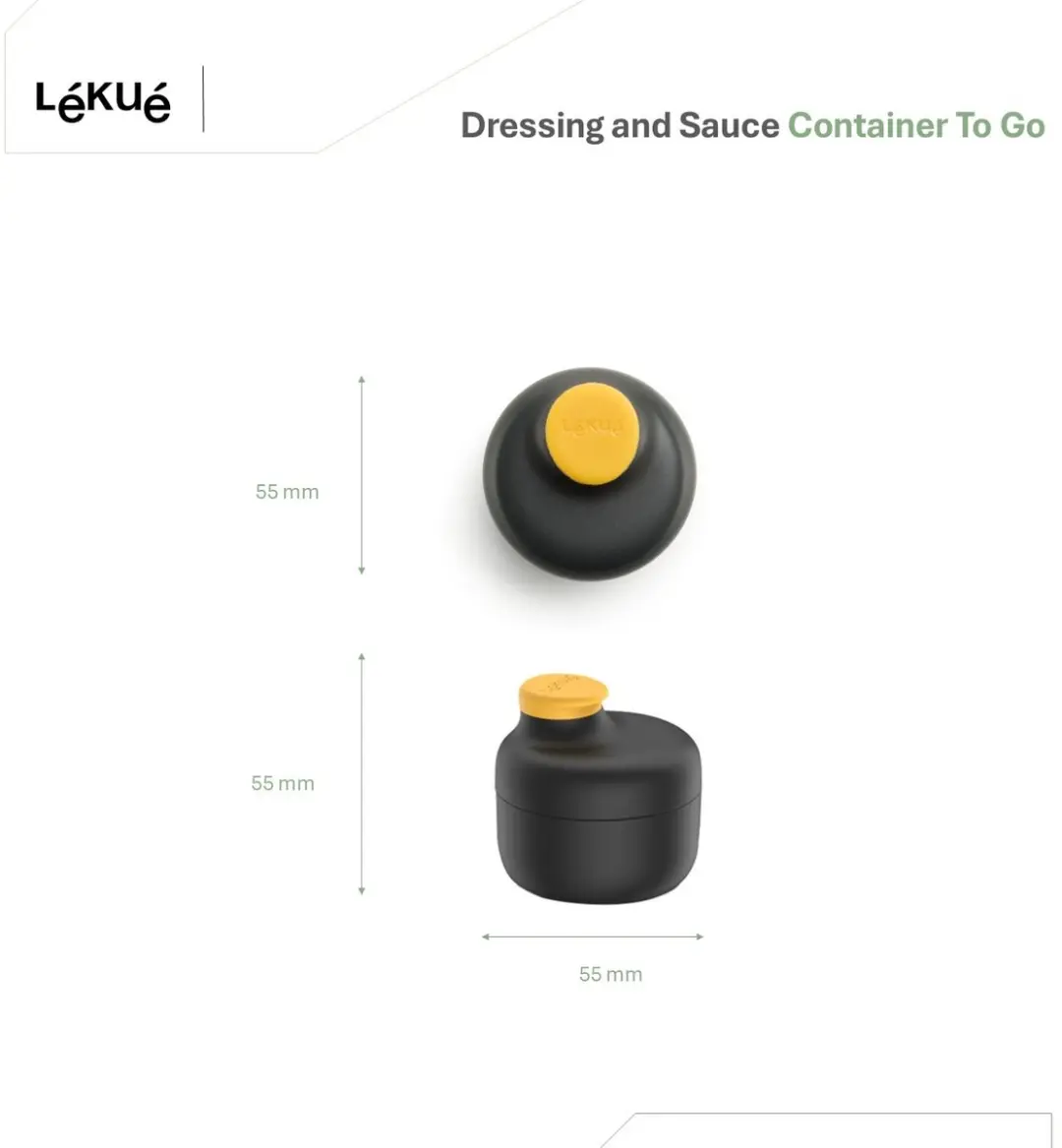 Lékué Dressing- en Sausbakje To Go - Black