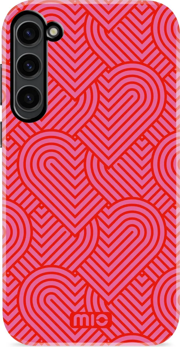 Mio MagSafe Hoesje Samsung Galaxy S23 - Rood/Roze/Print - MIOPHS235G