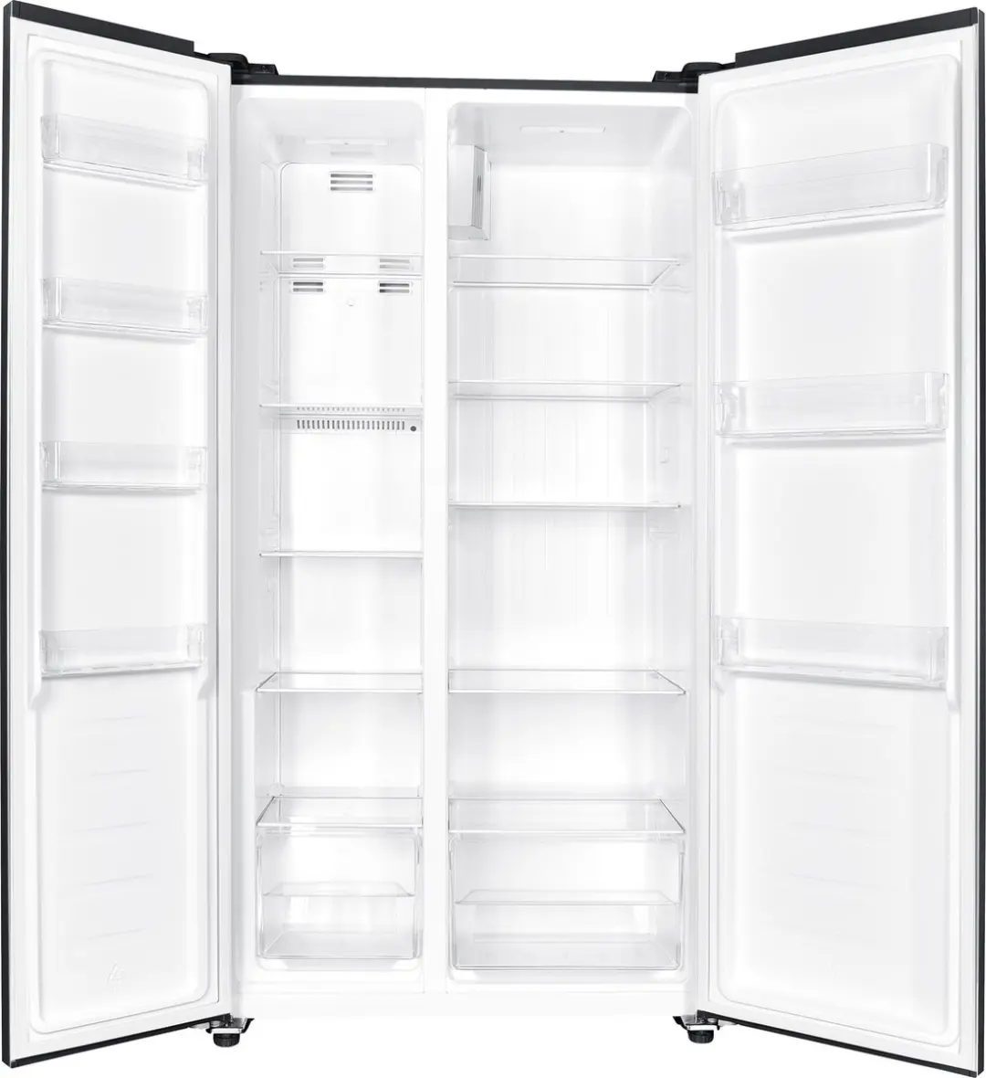 Exquisit SBS236-041EB Amerikaanse Koelkast - 442L - Zwart