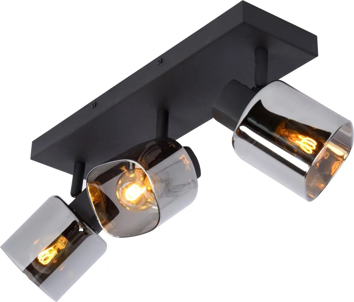 Lucide Alion Plafondspot 3xE14 - Zwart