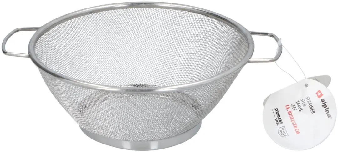 Alpina Keuken Vergiet/Zeeef RVS 20cm - 2 Stuks