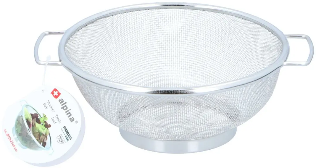 Alpina Keuken Vergiet/Zeeef RVS 20cm - 2 Stuks
