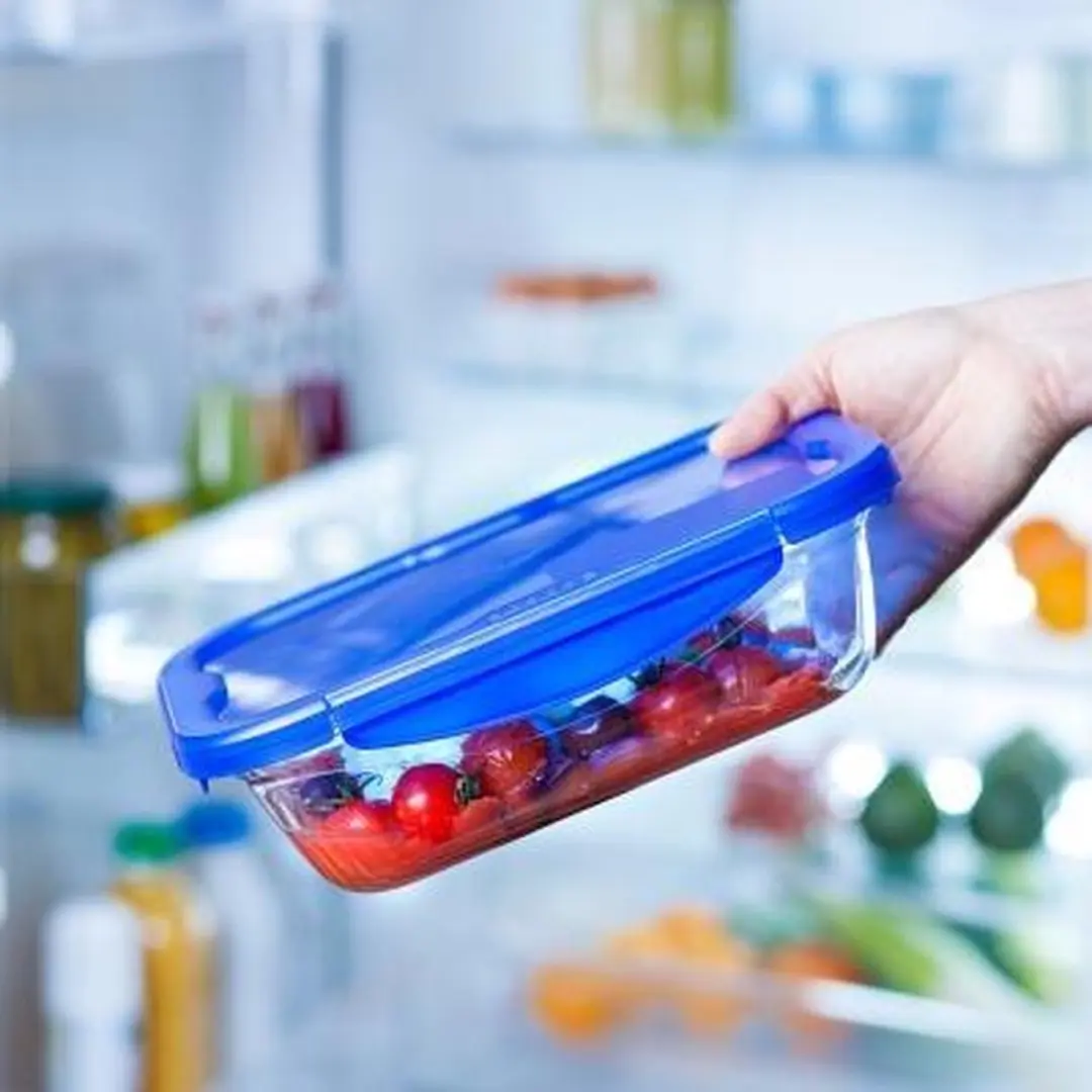 PYREX Cook & Go Rechthoekige Schaal Set 3x 0.8L - Blauw