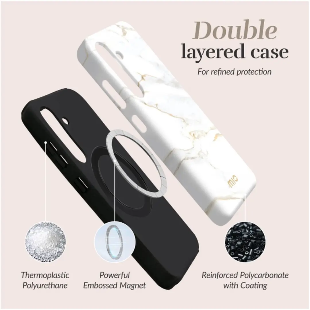 Mio Hoesje Samsung Galaxy A17 MagSafe - Wit Marble MIOWMA175G