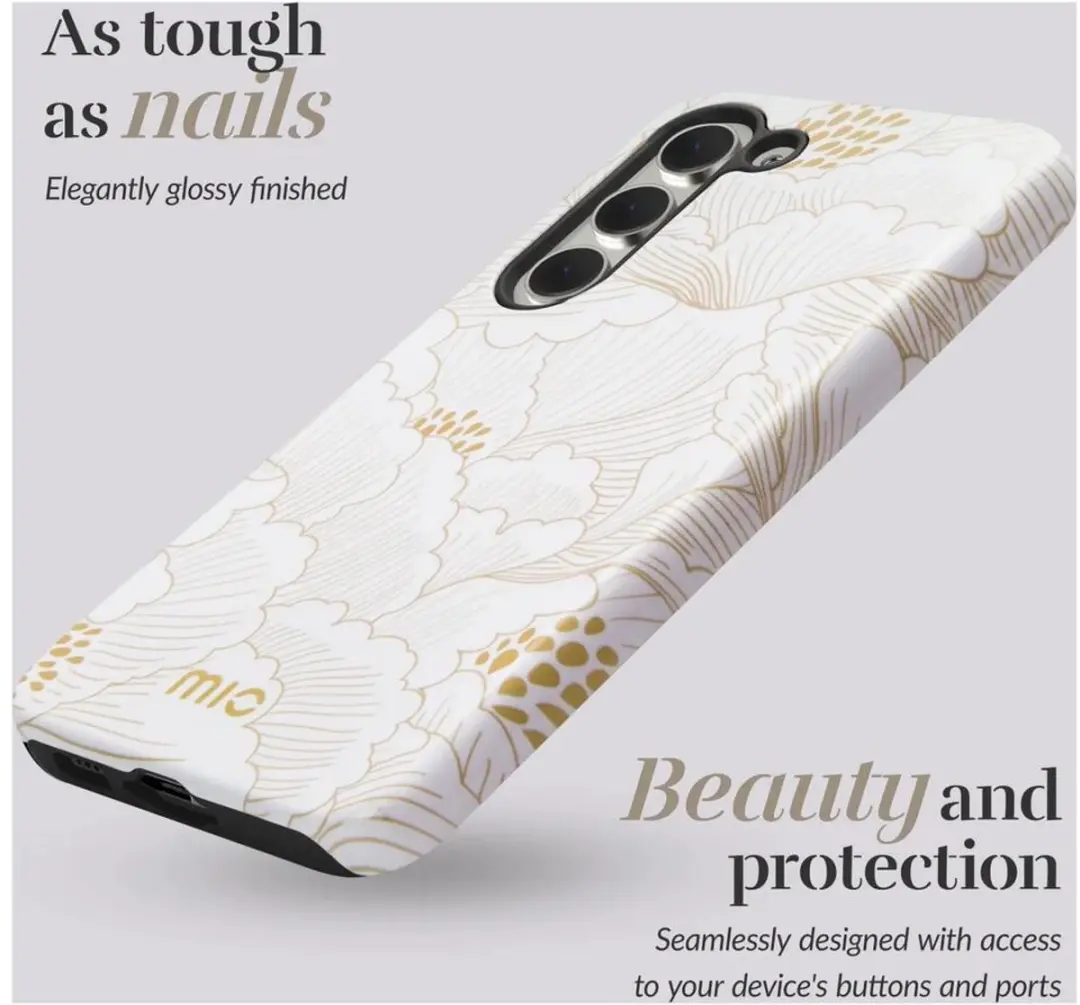 Mio by Mobilize Hoesje MIOWRS255G - Samsung Galaxy S25 - MagSafe/Wit Goud