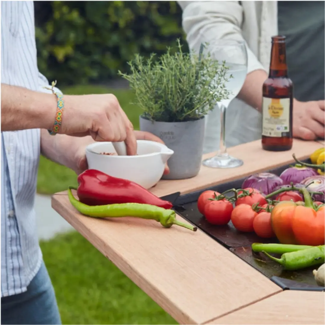 Barbecook Nestor Zijtafels 96961 - Houtkleur