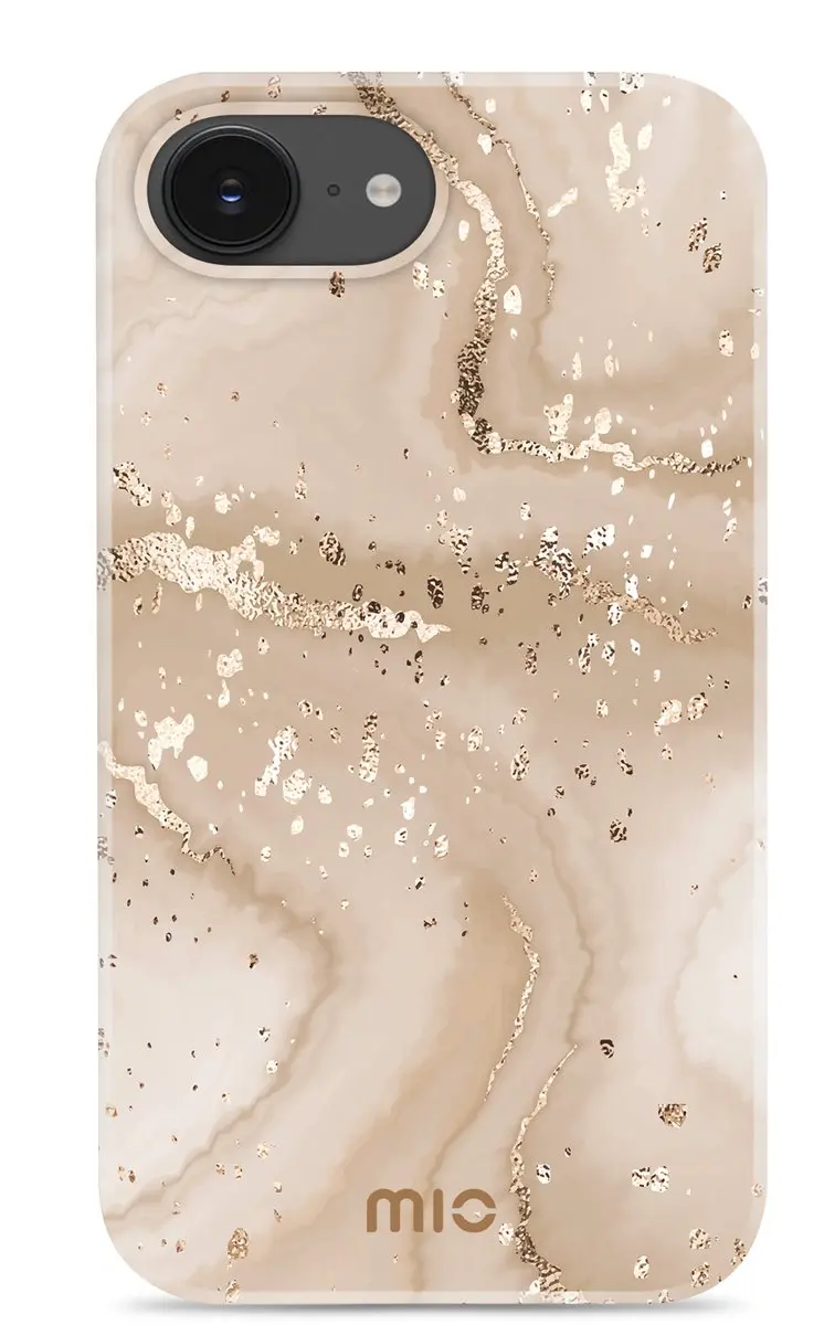 Mio by Mobilize iPhone 16e Hoesje Gold Marble - MagSafe