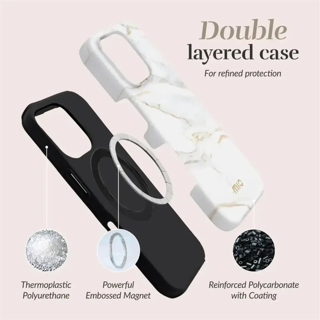 Mio by Mobilize iPhone SE/8 Hoesje MIOWMIPHSE22 - Wit Marble