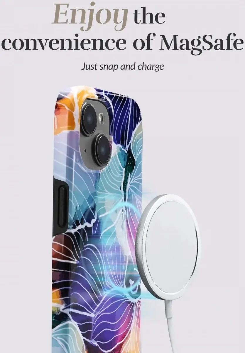 Mio by Mobilize iPhone 16 Pro Hoesje Flowers - MagSafe