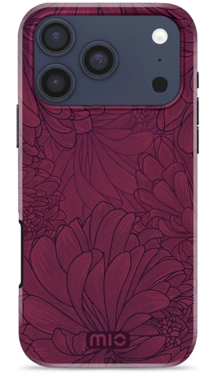 Mio iPhone 17 Pro Hoesje Berry Blooms