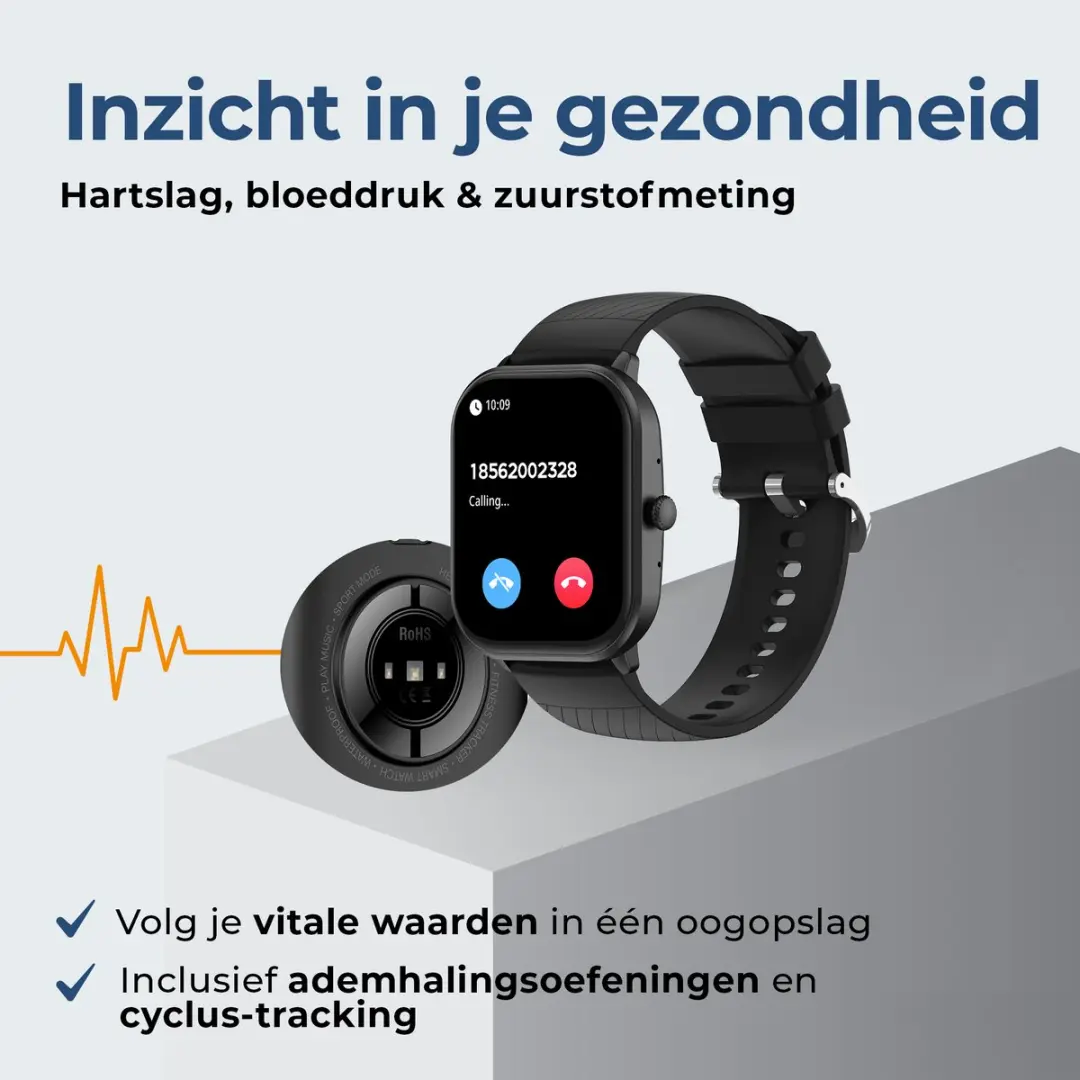 Denver SWC187B Smartwatch - 1.43" AMOLED - Hartslagmeter - Zwart