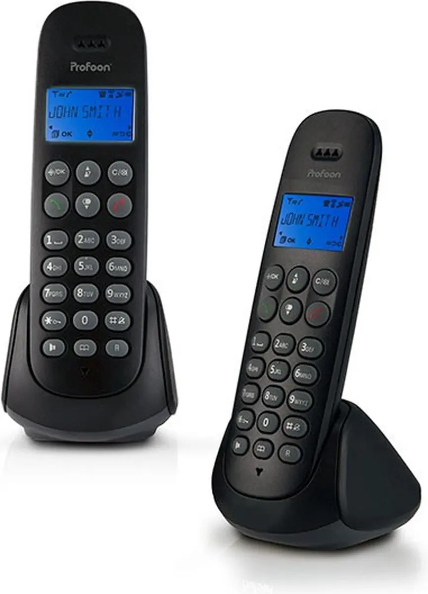 Alecto Profoon PDX-320 DECT Telefoon - 2 Handsets - 50 Nummers - Zwart