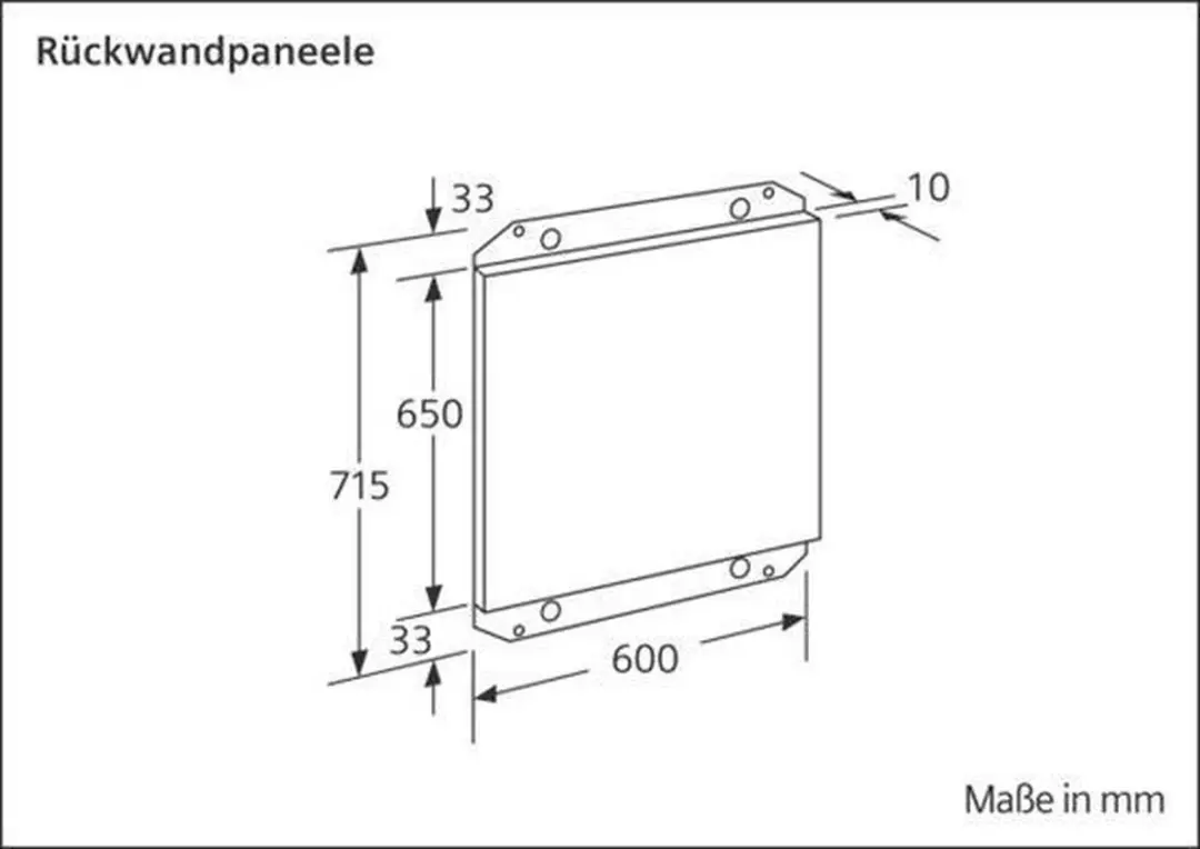 Siemens LZ50660 Roestvrijstalen Achterwand 60cm