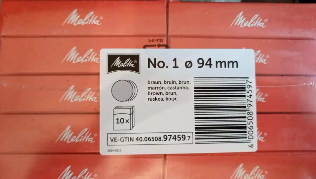 Melitta Koffiefilter Nr.1 94mm - 800 Stuks (8x100)