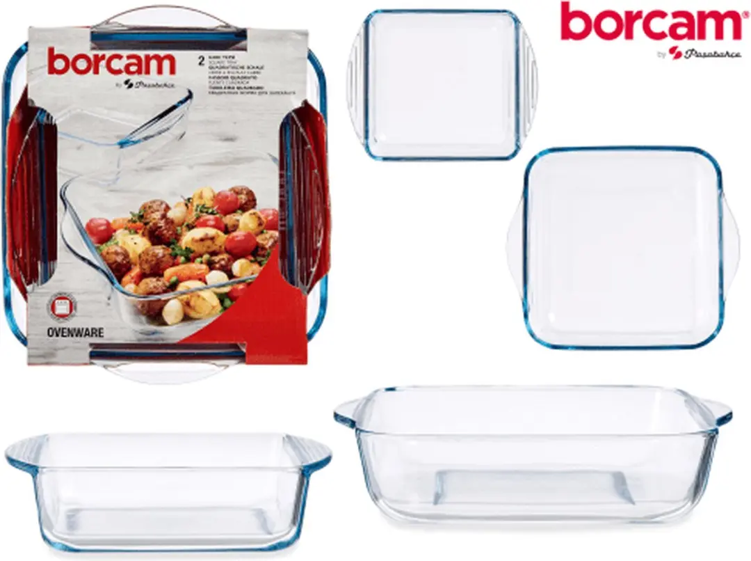 Pasabahce Ovenschalen Set 2 Stuks - 1040ml - Transparant