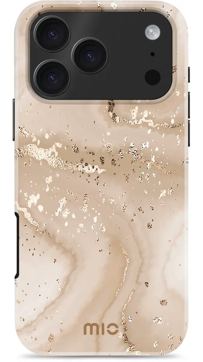 Mio Hoesje iPhone 17 Pro Max Gold Marble