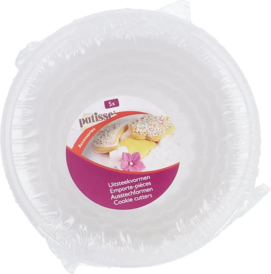 Patisse Set Uitsteekvormen Rond 12cm - 6-delig Wit