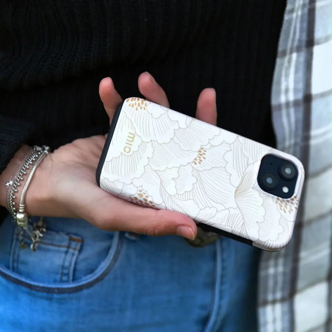 Mio MagSafe iPhone 14 Pro Hoesje - Wit Goud